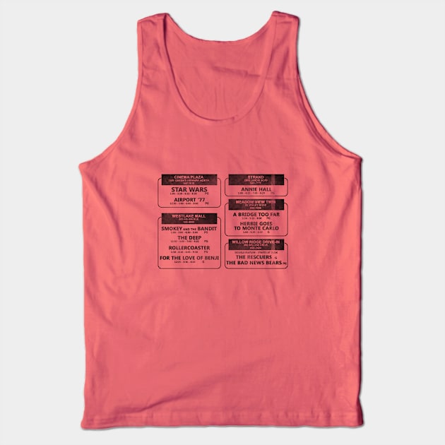 1977 Movie Showtimes (faded) Tank Top by GloopTrekker